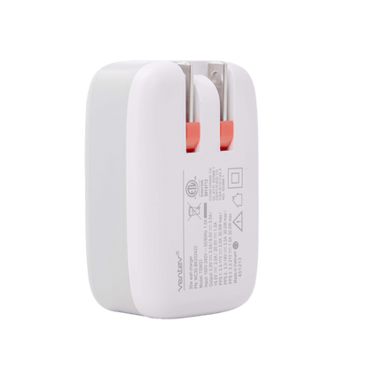 Ventev 20W ULTRAFAST USB C Universal Wall Charger and USB C to USB C Cable-White by Ventev