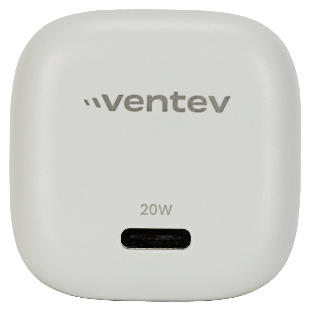 Ventev 20W ULTRAFAST USB C Universal Mini Wall Charger and USB C to Apple Lightning High Speed Cable-White by Ventev