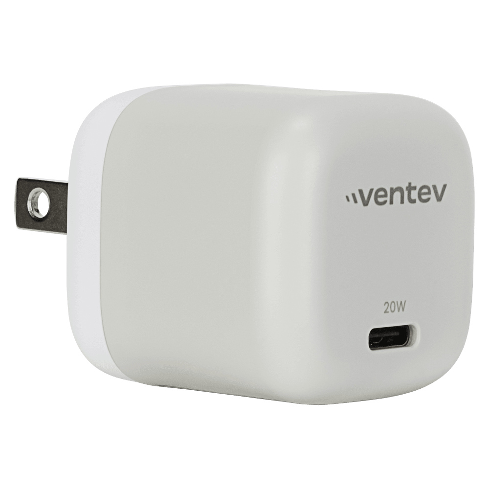 Ventev 20W ULTRAFAST USB C Universal Mini Wall Charger and USB C to Apple Lightning Cable-Gray by Ventev
