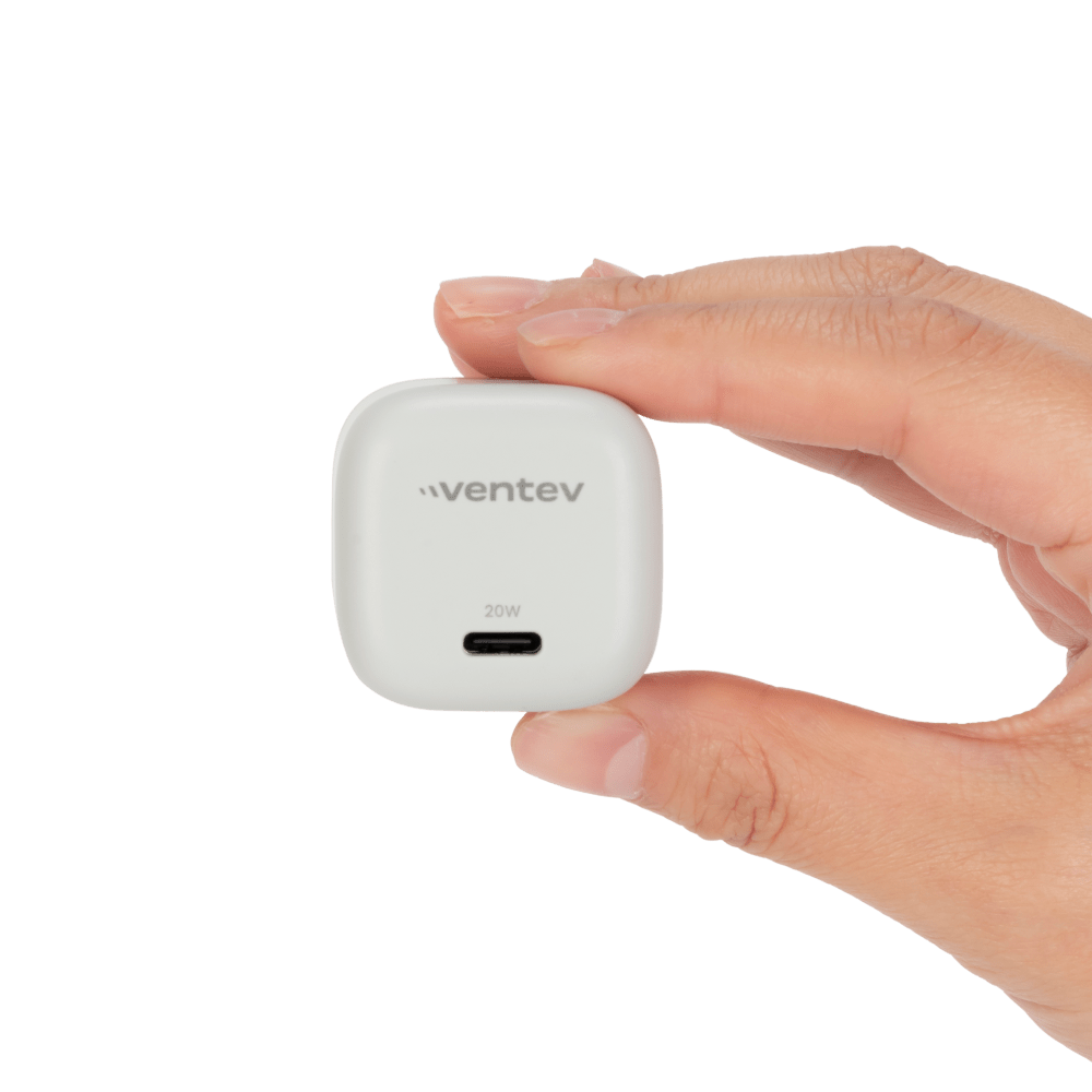 Ventev 20W ULTRAFAST USB C Universal Mini Wall Charger and USB C to Apple Lightning Cable-Gray by Ventev
