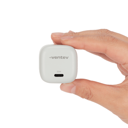 Ventev 20W ULTRAFAST USB C Universal Mini Wall Charger and USB C to Apple Lightning Cable-Gray by Ventev