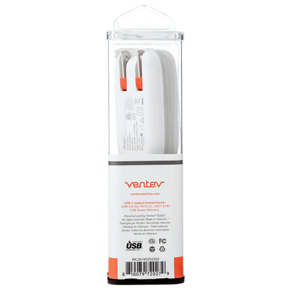 Ventev 20W ULTRAFAST USB C Universal Wall Charger-- by Ventev