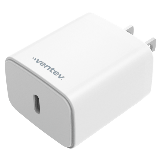 Ventev 20W ULTRAFAST USB C Universal Wall Charger with USB C to Apple Lightning Cable-White by Ventev