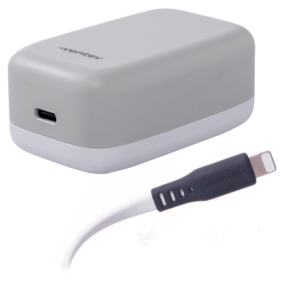 Ventev 30W ULTRAFAST USB C Universal Wall Charger with USB C to Apple Lightning Cable-White by Ventev