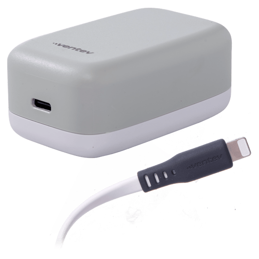 Ventev 30W ULTRAFAST USB C Universal Wall Charger with USB C to Apple Lightning Cable-White by Ventev