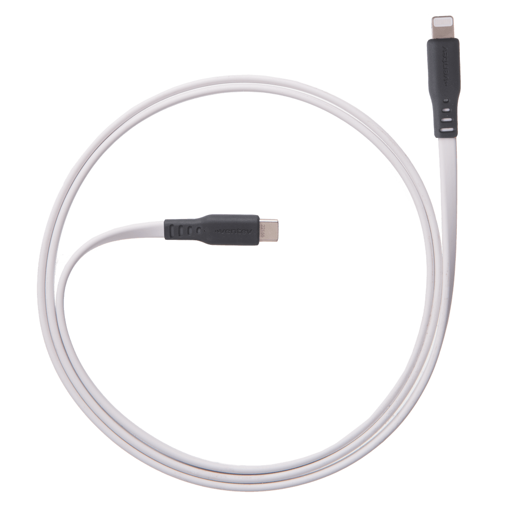 Ventev 30W Mini Wall Charger and USB C to Apple Lightning Cable-Gray by Ventev