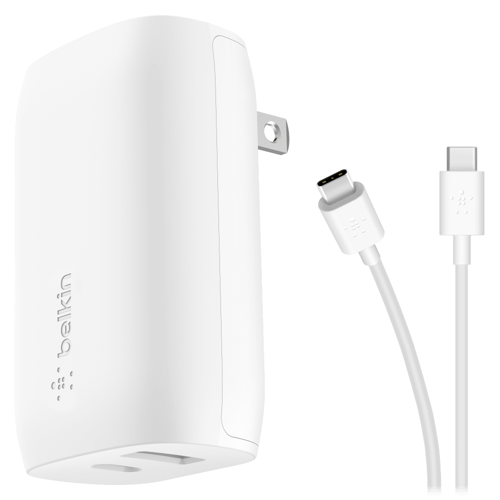 Belkin Dual Port USB A and USB C PD 37W Wall Charger with PPS