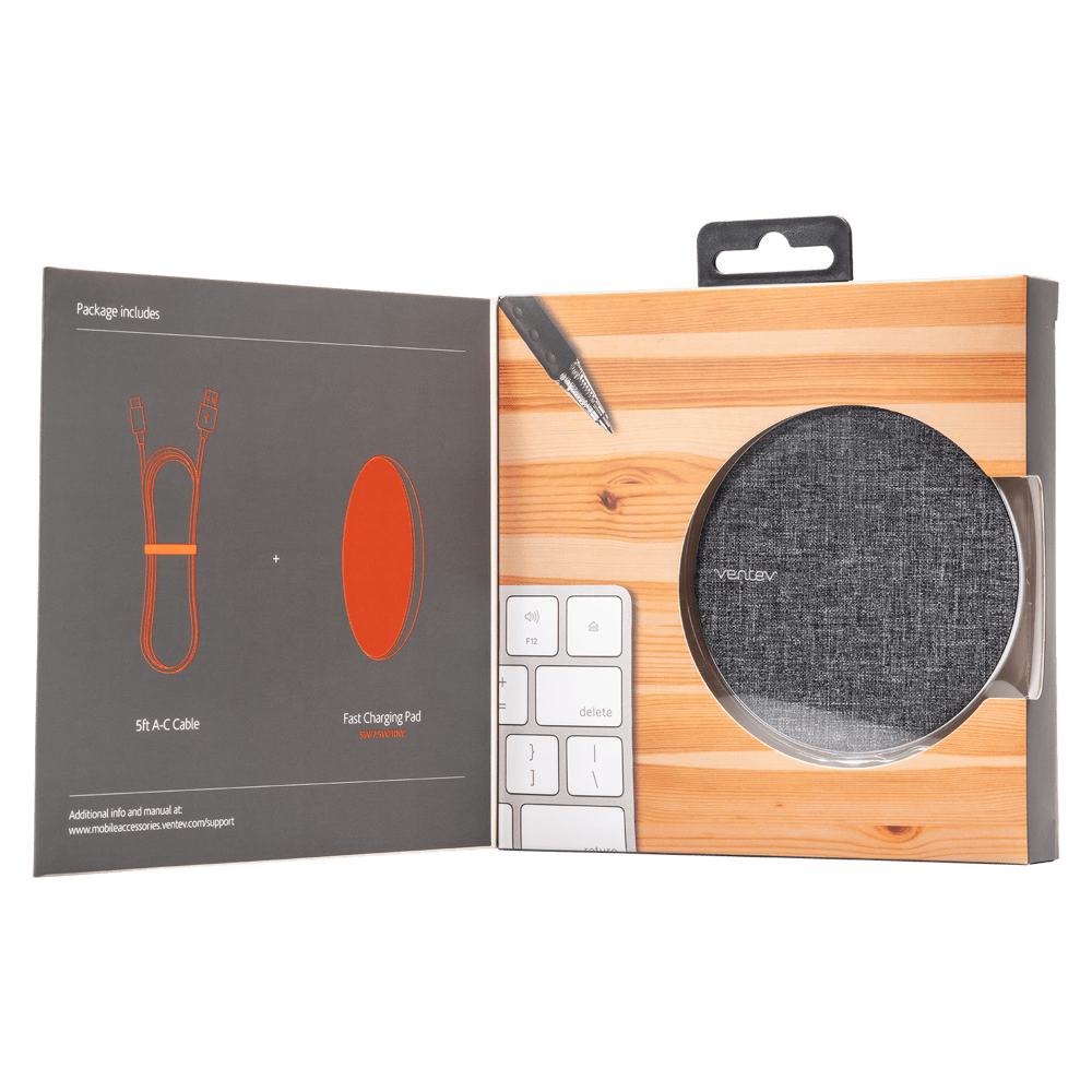 Ventev 10W ULTRAFAST Wireless Chargepad-Gray by Ventev