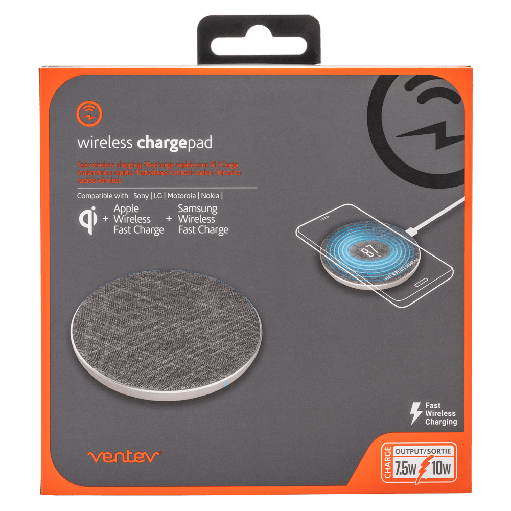 Ventev 10W ULTRAFAST Wireless Chargepad-Gray by Ventev