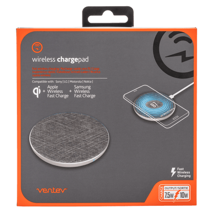 Ventev 10W ULTRAFAST Wireless Chargepad-Gray by Ventev