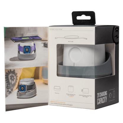 Ventev 10W Wireless Watchdock Duo Charging Pad and Apple Watch Charger-Gray by Ventev