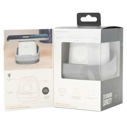 Ventev 10W Wireless Watchdock Duo Charging Pad and Apple Watch Charger-Gray by Ventev